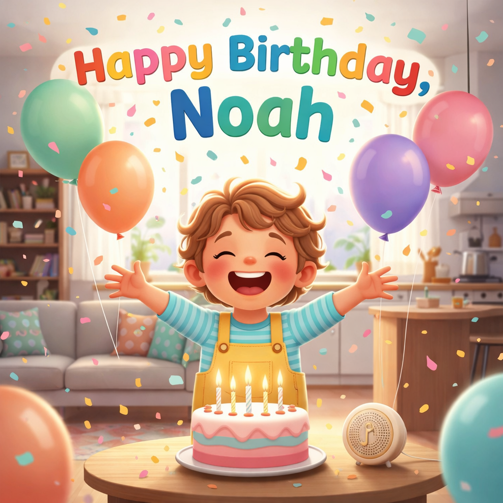 Happy Birthday, Noah – Cover des personalisierten Geburtstagslieds