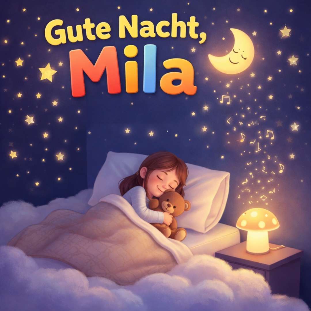 Schlaf gut, Mia – Cover des personalisierten Einschlaflieds